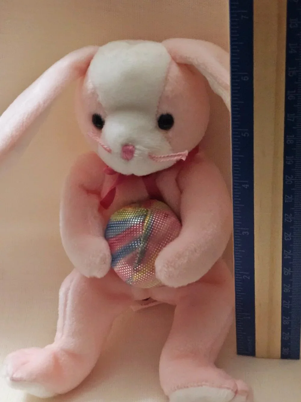 NWT 2003 Ty Beannie Babies EGGERTON Pink Easter Bunny